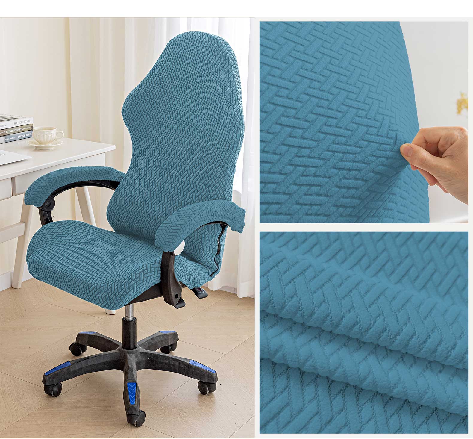 1 Set Spandex Office Chair Cover Elastic Gaming Chair Covers Jacquard Computer Chairs Slipcover Seat Case for Armchair Protector