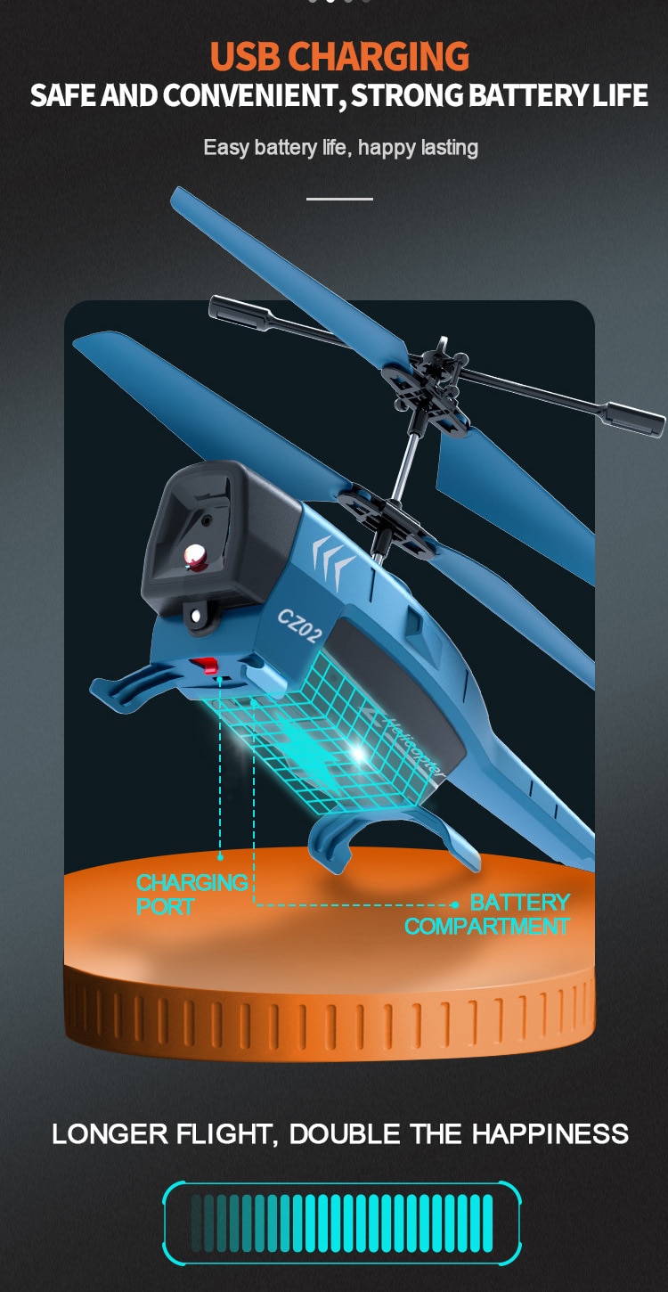 Rc Helicopter 3.5Ch 2.5Ch Rc Plane 2.4G Rc Helicopters for Adults Obstacle Avoidance Electric Airplane Flying Toys for Boys