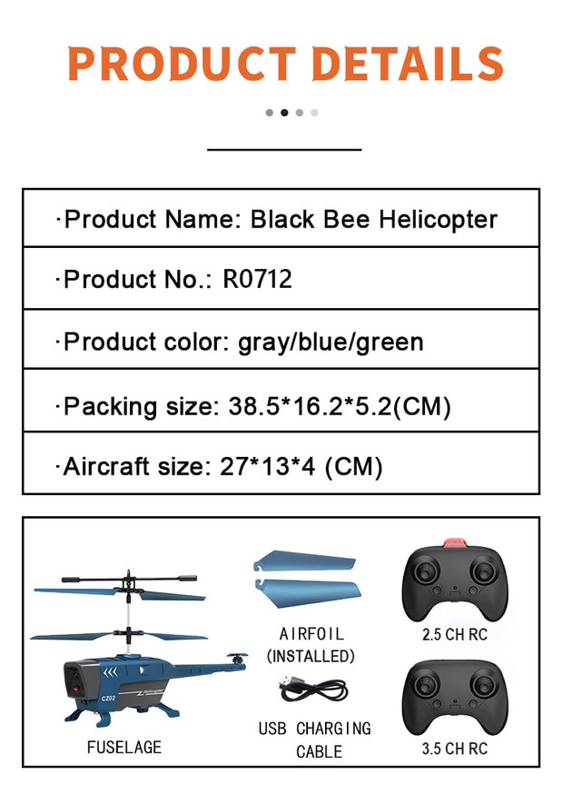 Rc Helicopter 3.5Ch 2.5Ch Rc Plane 2.4G Rc Helicopters for Adults Obstacle Avoidance Electric Airplane Flying Toys for Boys