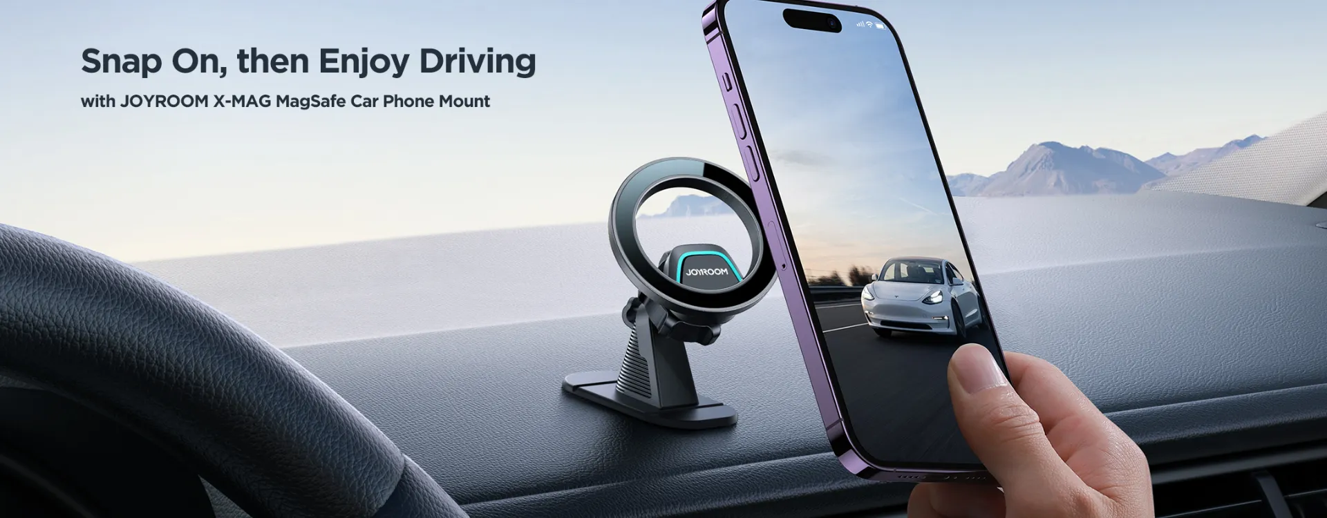 Dashboard Phone Holder for Car【360° Widest View】9in Flexible Long Arm, Universal Handsfree Auto Windshield Air Vent Phone Mount