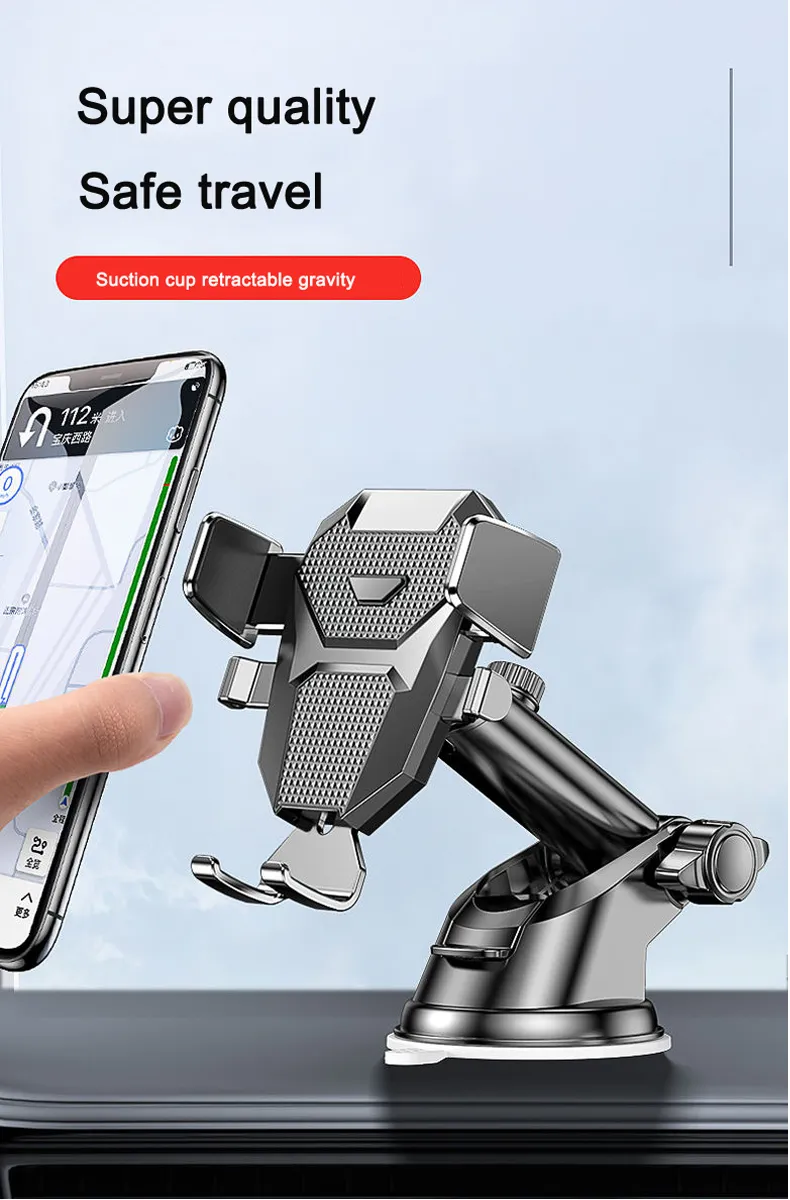 Sucker Car Phone Holder Mount Stand GPS Telefon Mobile Cell Support For iPhone 13 12 11 Pro Xiaomi Huawei Samsung