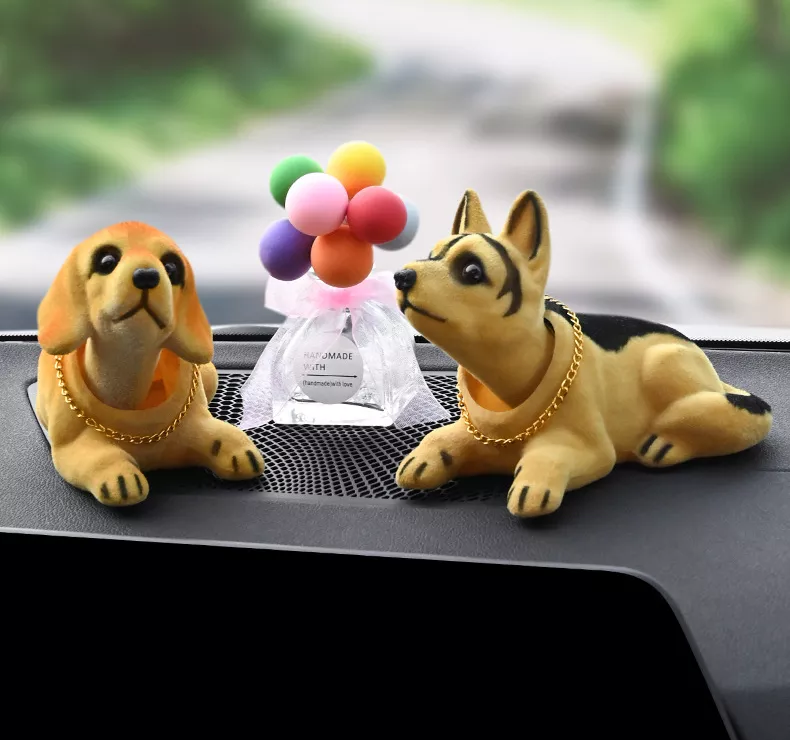 Car Doll Husky Beagle St Bernard Shepherd Shake Head Dog Decoration Car Interior Decoration Cute Creative Gift Tabletop Ornament