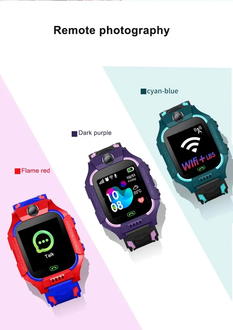 Kids Smart Watch Sim Card SOS Call Phone Smartwatch For Children Photo Waterproof Camera Location Tracker Gift For Boys and Girl