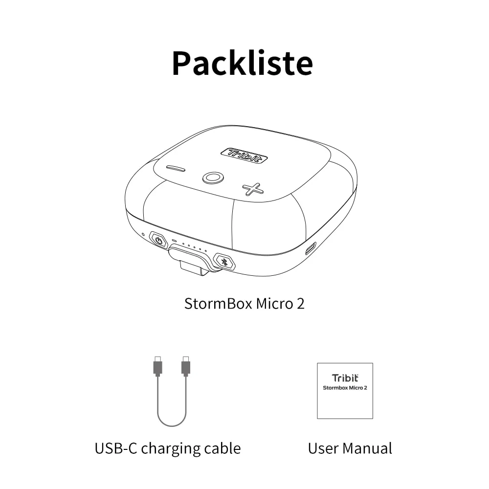 Tribit StormBox Micro 2 Portable Bluetooth Speaker 90dB Loud Sound Deep Bass IP67 Waterproof Camp Small Speaker Built-in Strap