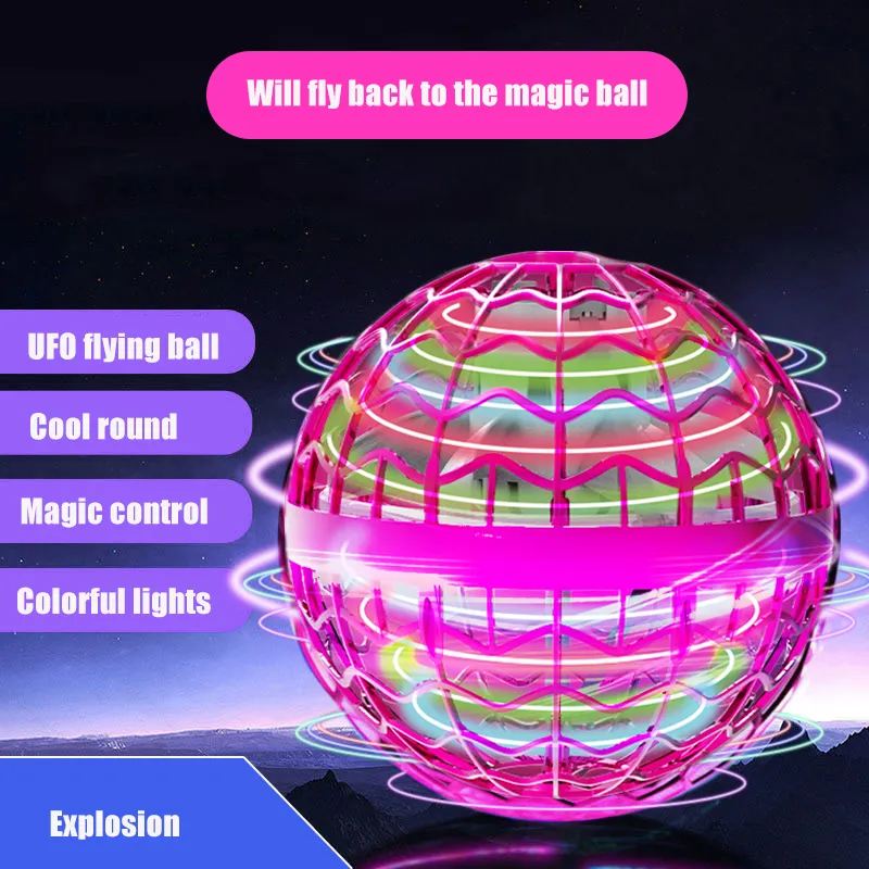 Original Product Fly Ball Hover Ball LED Light Rotating Fly Ball Toy Flying Drone Ball 2022 Indoor and Outdoor Children's Gift