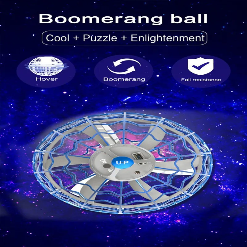 Original Product Fly Ball Hover Ball LED Light Rotating Fly Ball Toy Flying Drone Ball 2022 Indoor and Outdoor Children's Gift