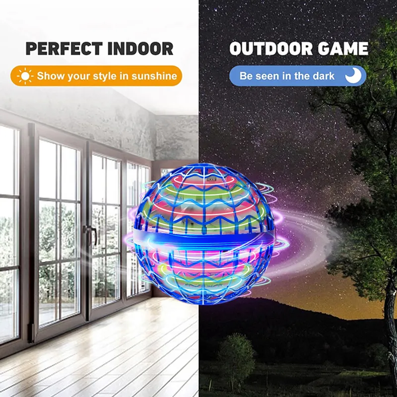 Original Product Fly Ball Hover Ball LED Light Rotating Fly Ball Toy Flying Drone Ball 2022 Indoor and Outdoor Children's Gift