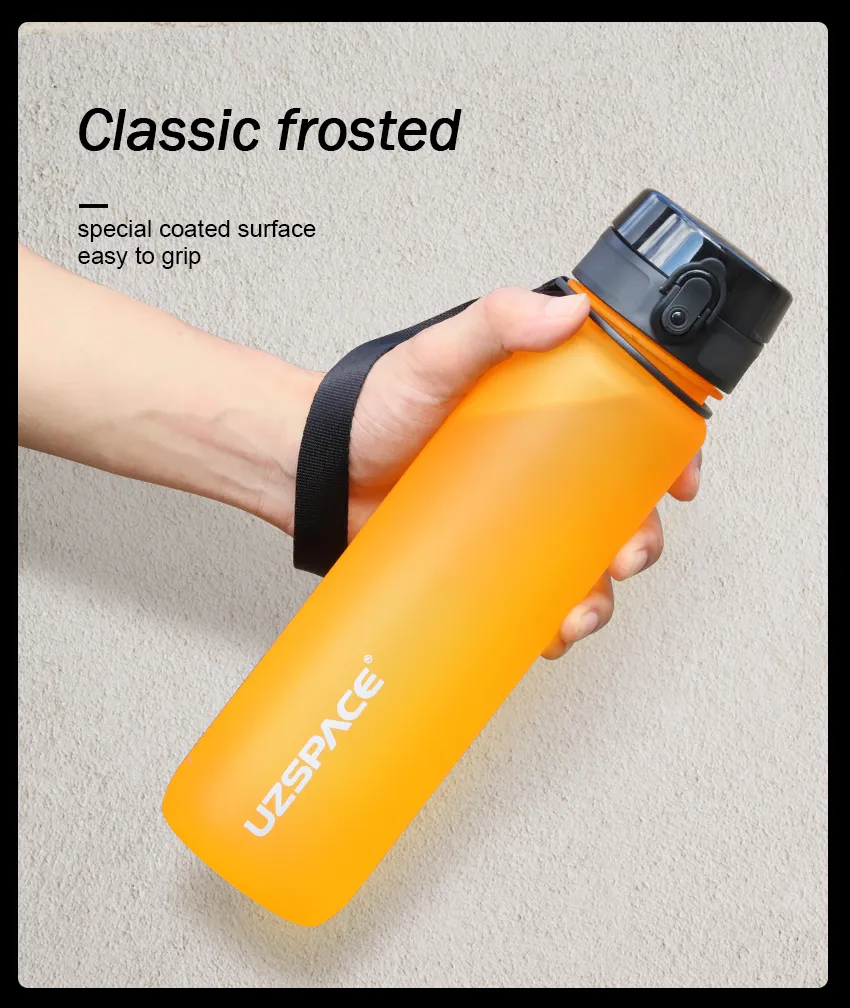 New 500/800/1000ml Sports Water Bottle BPA Free Portable Leak-proof Shaker bottle Plastic Drinkware Tour Gym Free Shipping items