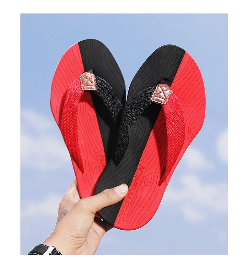 Jumpmore Flip Flops Summer Men's Slippers Home Flat Shoes High Quality Sandals Father's Days Gift Size 39-45