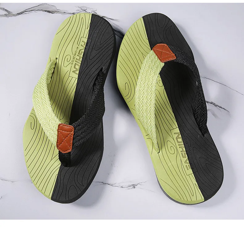 Jumpmore Flip Flops Summer Men's Slippers Home Flat Shoes  High Quality Sandals Father's Days Gift Size 39-45