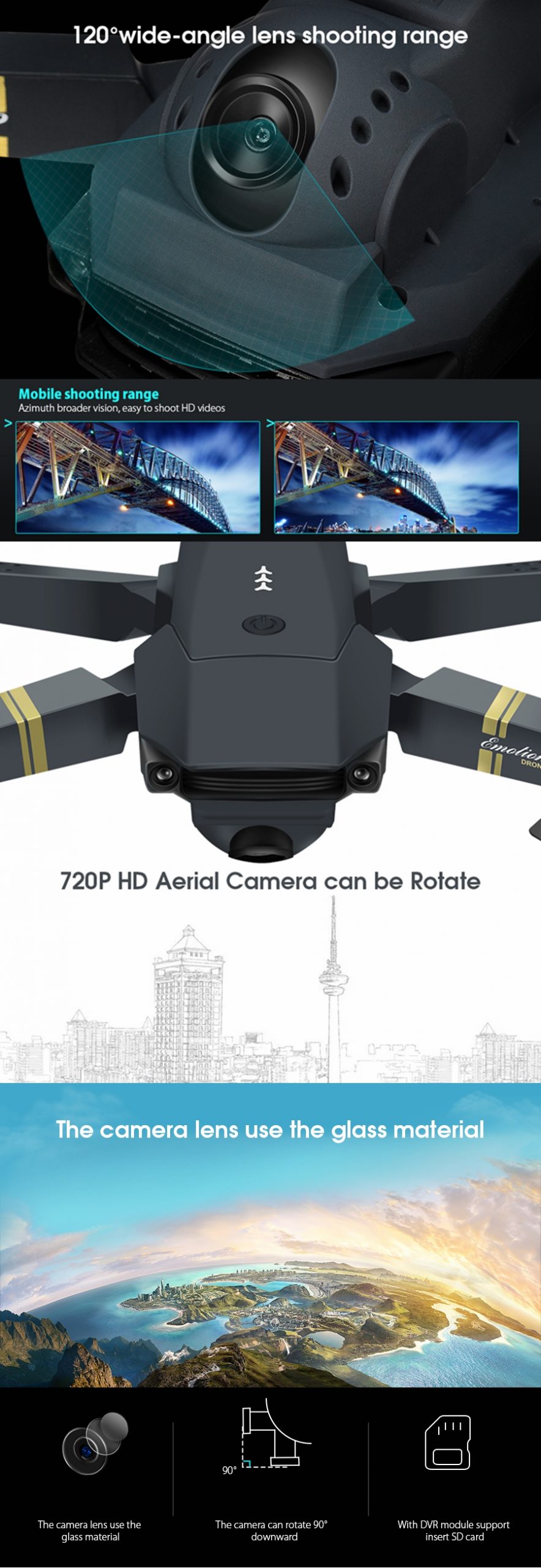 Foldable Design RC Quadcopter with Camera