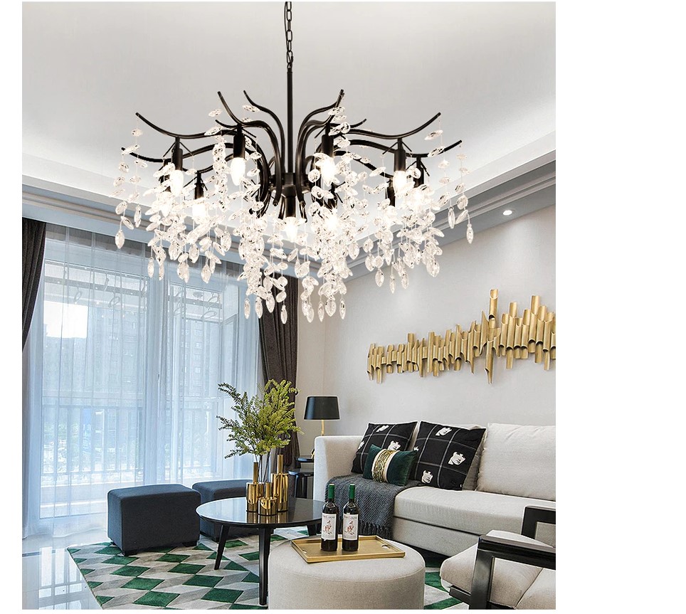 Crystal Charms LED Chandelier Lighting