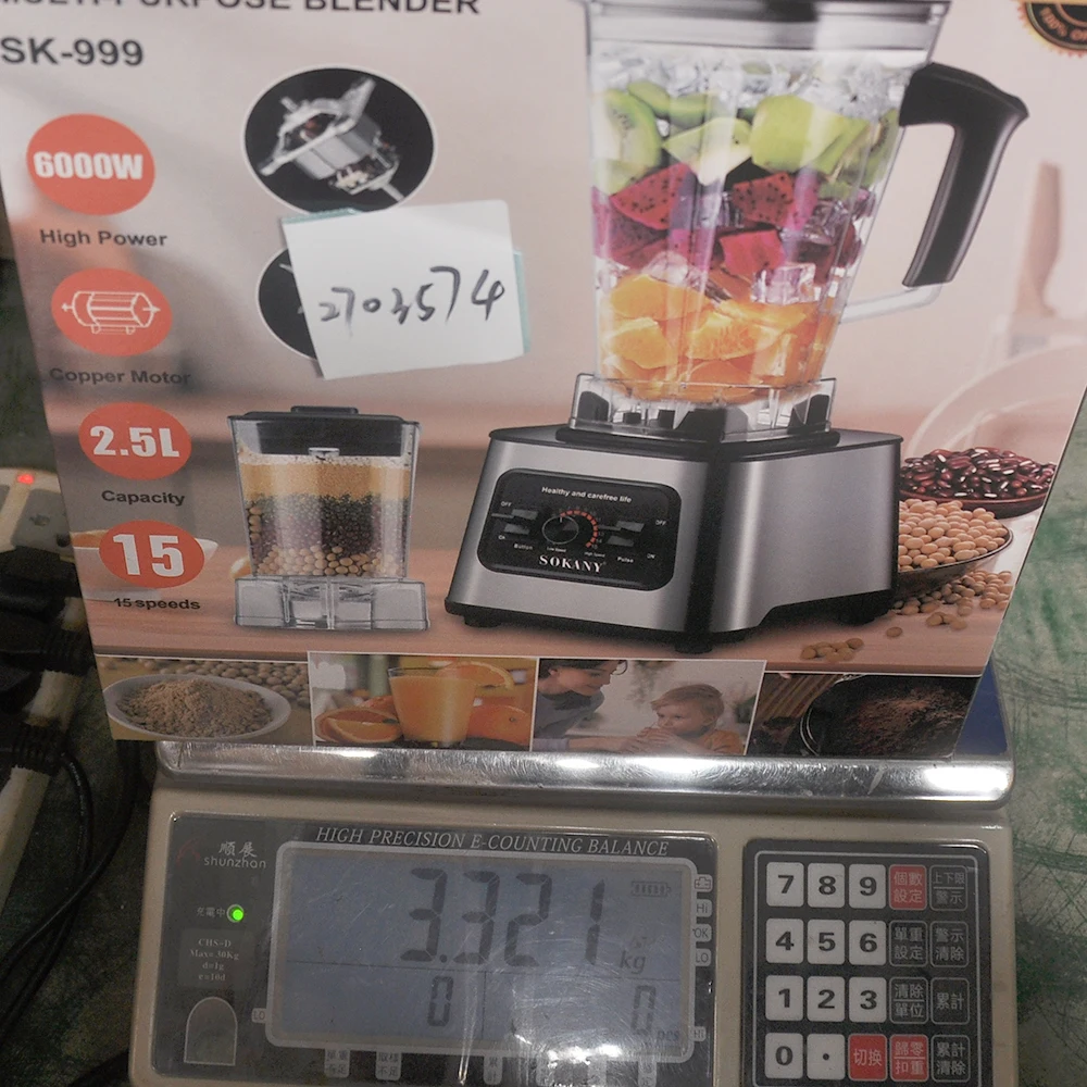 6000W Electric Mixer Machine 2.5L Portable Blender For Kitchen Ice Smoothies Juicer Food Processors Juicing Cup Grinder 믹서기 착즙기