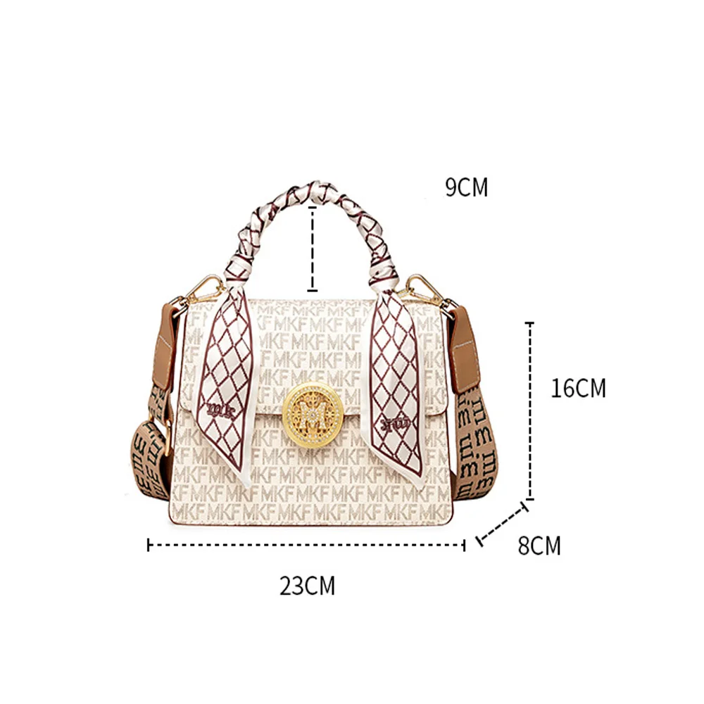 PU Leather Ladies Handbags Women Fashion Square Bags Width Shoulder Strap Tote Shoulder Crossbody Bag