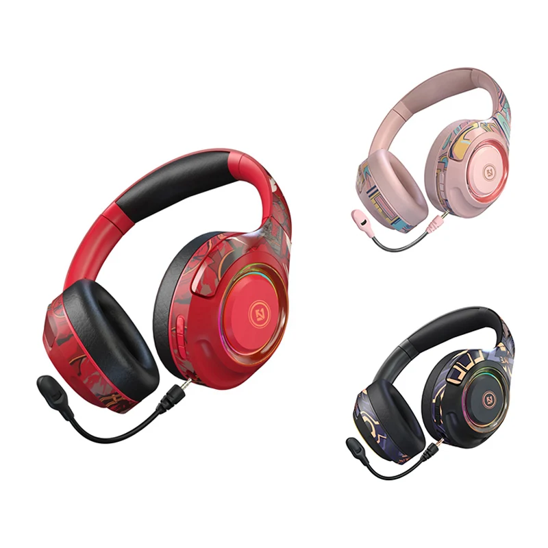 EL-A2 Wireless Headphones Foldable Bluetooth Gaming Headphone With Detachable Microphone Soundproof