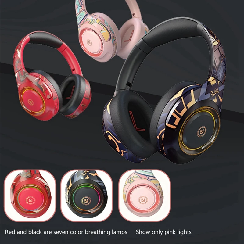 EL-A2 Wireless Headphones Foldable Bluetooth Gaming Headphone With Detachable Microphone Soundproof